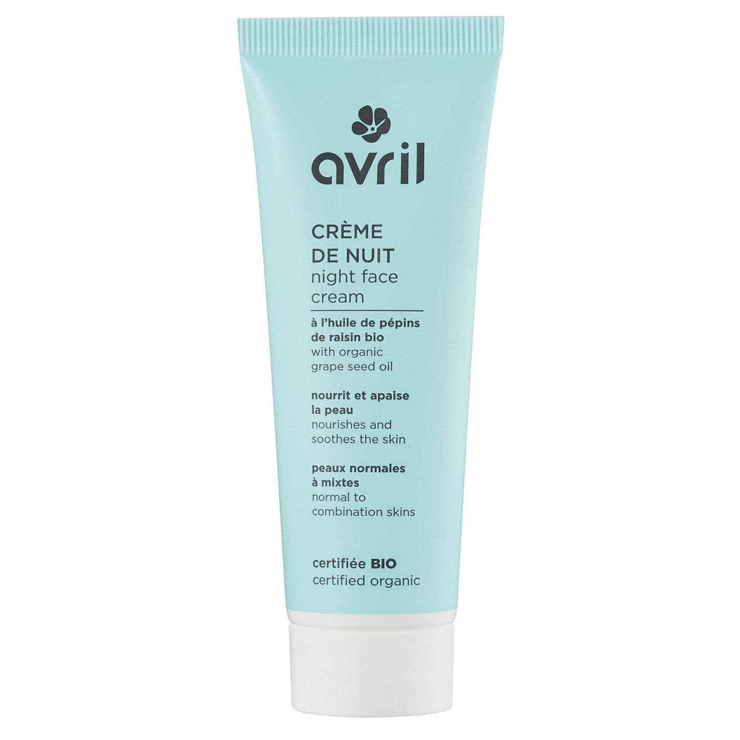 Avril crème de nuit bio peaux normales et mixtes Avril - Benedetti