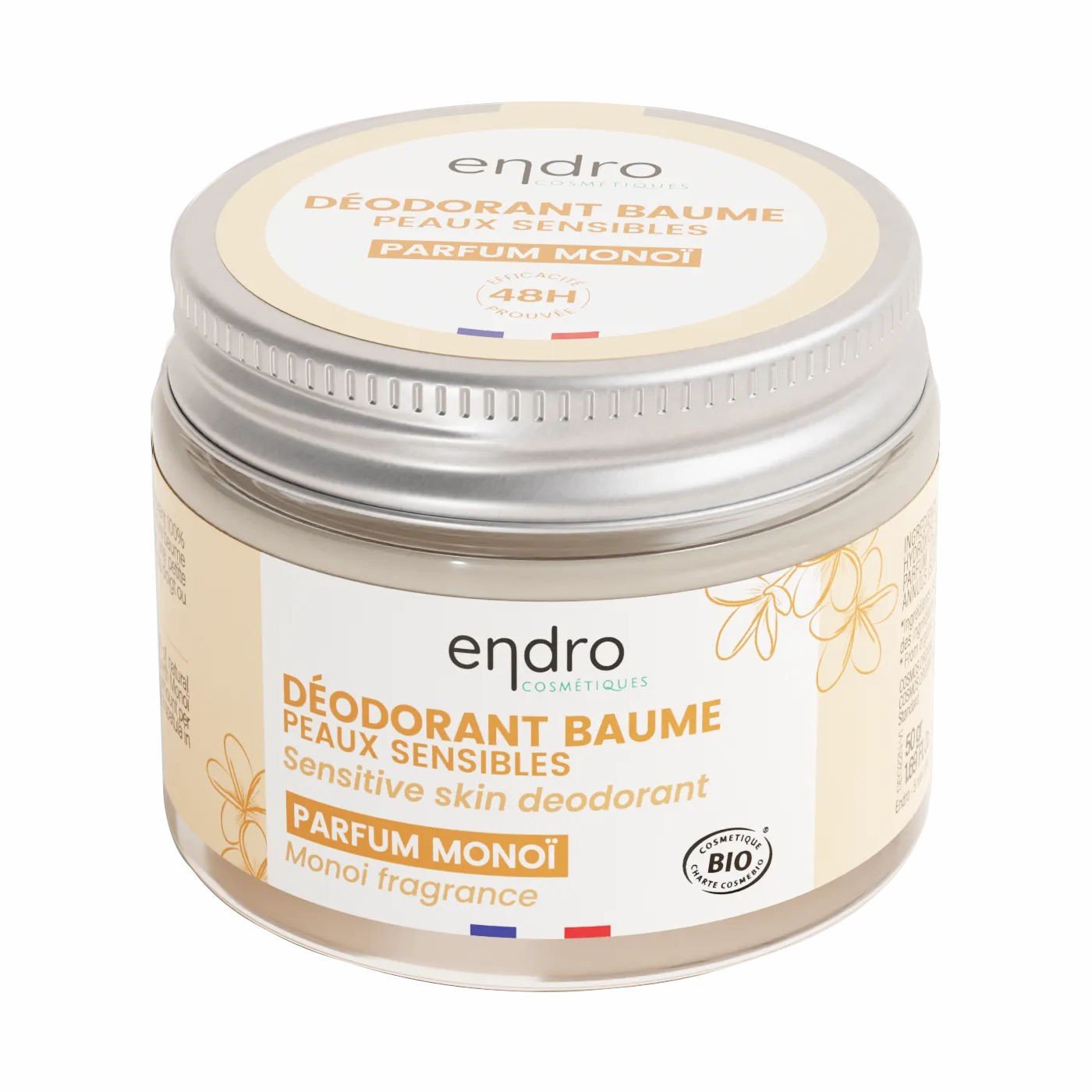 Baume déodorant Peaux sensibles Monoï Endro 50g - Benedetti