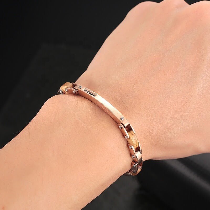 Bracelet acier bois de Zèbre FL WATCH - Benedetti