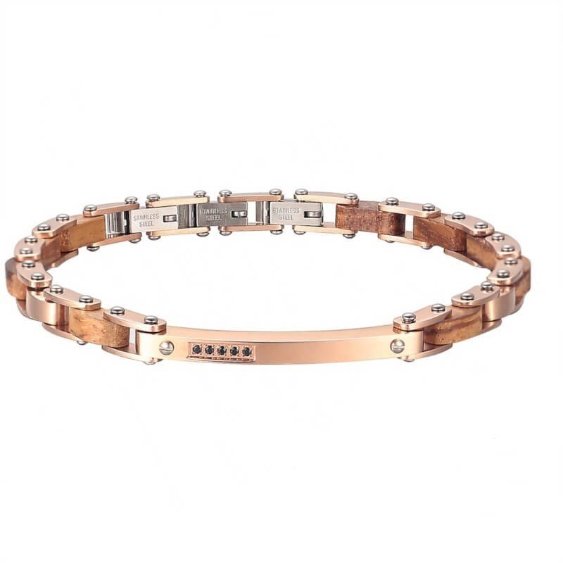 Bracelet acier bois de Zèbre FL WATCH - Benedetti