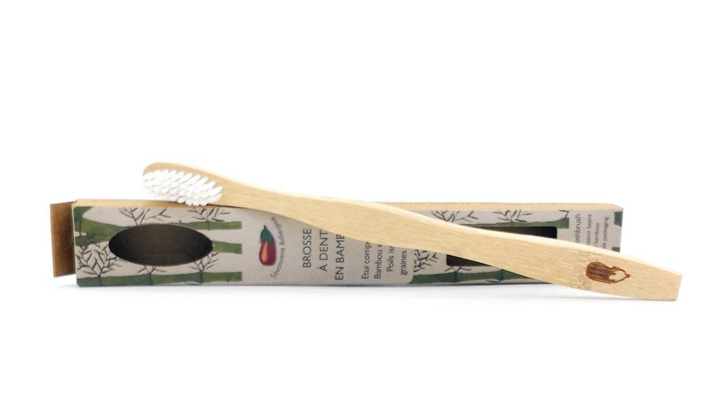 Brosse à dent en Bambou la savonnerie Aubergine - Benedetti