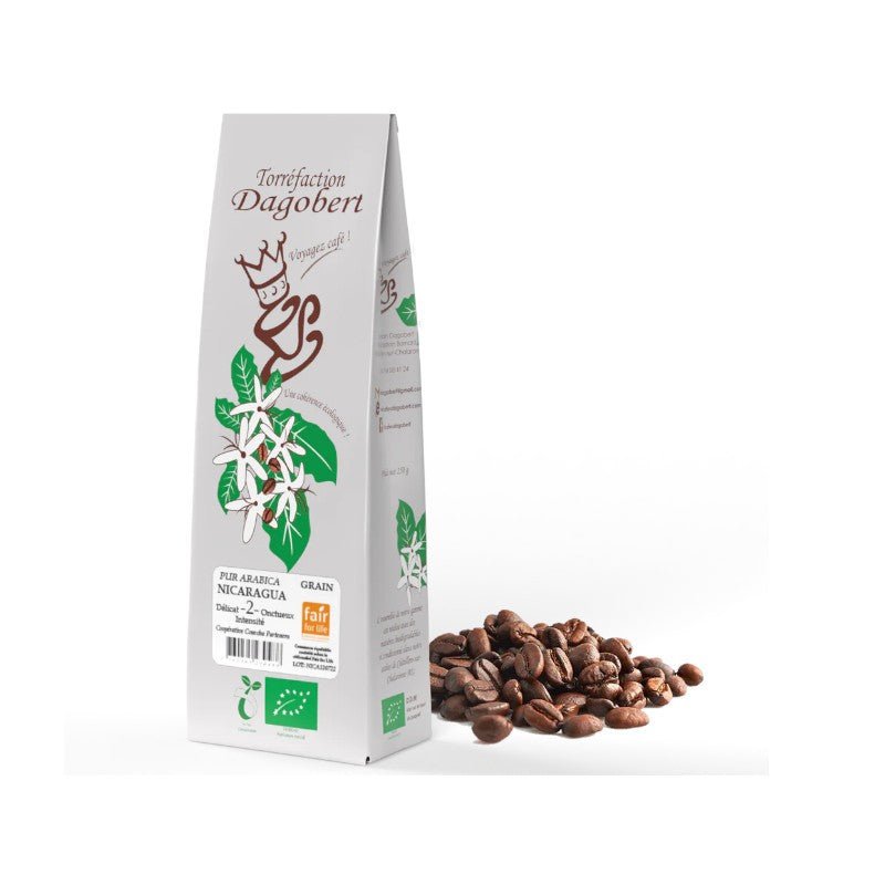 Café Grains Nicaragua 100% Arabica Bio 250g Les Cafés Dagobert - Benedetti