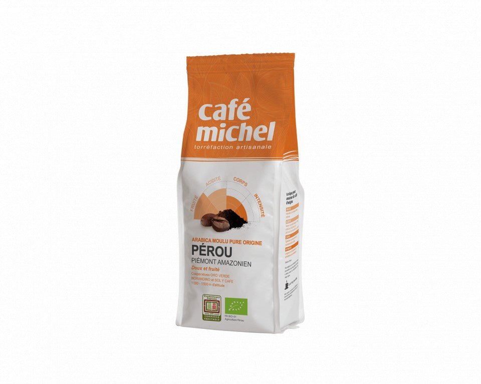 Café moulu Pur Arabica Pérou Café Michel bio et equitable 250g - Benedetti
