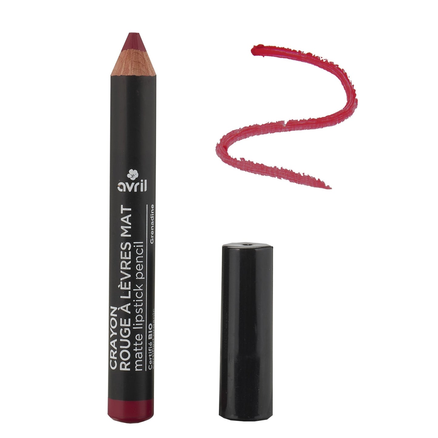 Crayon rouge a lèvres mat Grenadine bio Avril - Benedetti