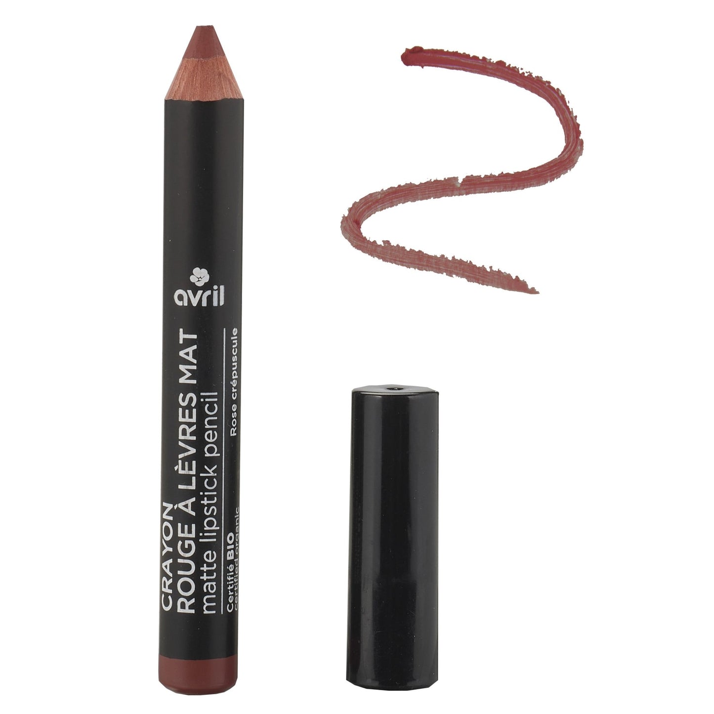 Crayon rouge a lèvres mat Rose crépuscule bio Avril - Benedetti