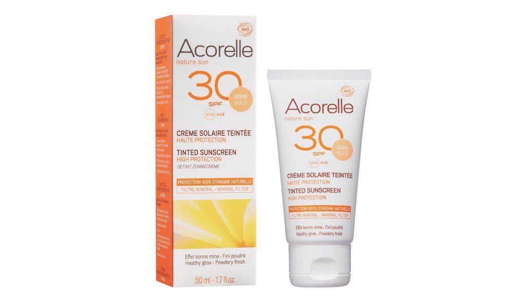 Crème solaire bio teintée Haute protection SPF 30 Acorelle 50ml - Benedetti