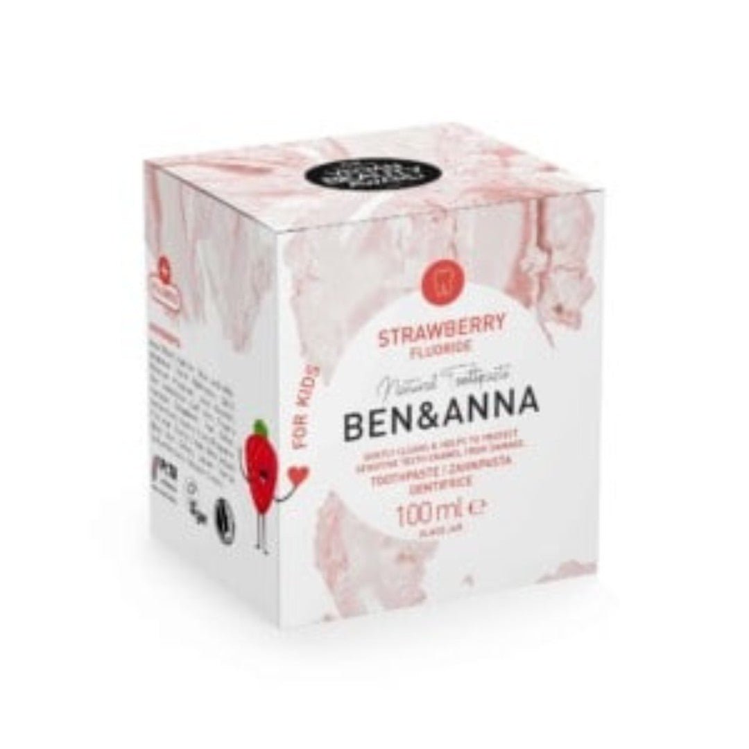 Dentifrice fraise enfant Ben & Anna au fluore 100ml - Benedetti