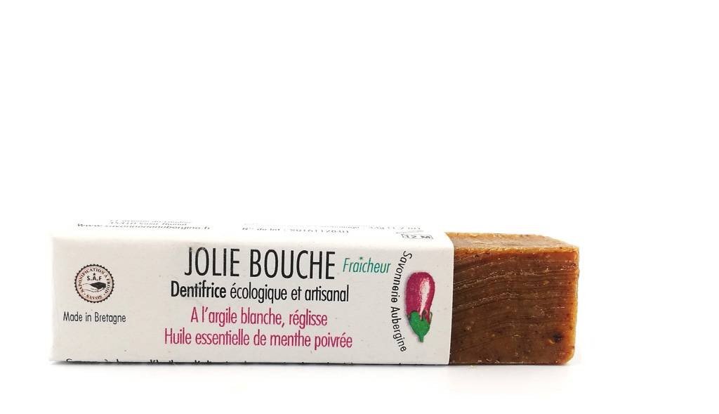Dentifrice solide jolie bouche Fraicheur savonnerie Aubergine 33g - Benedetti
