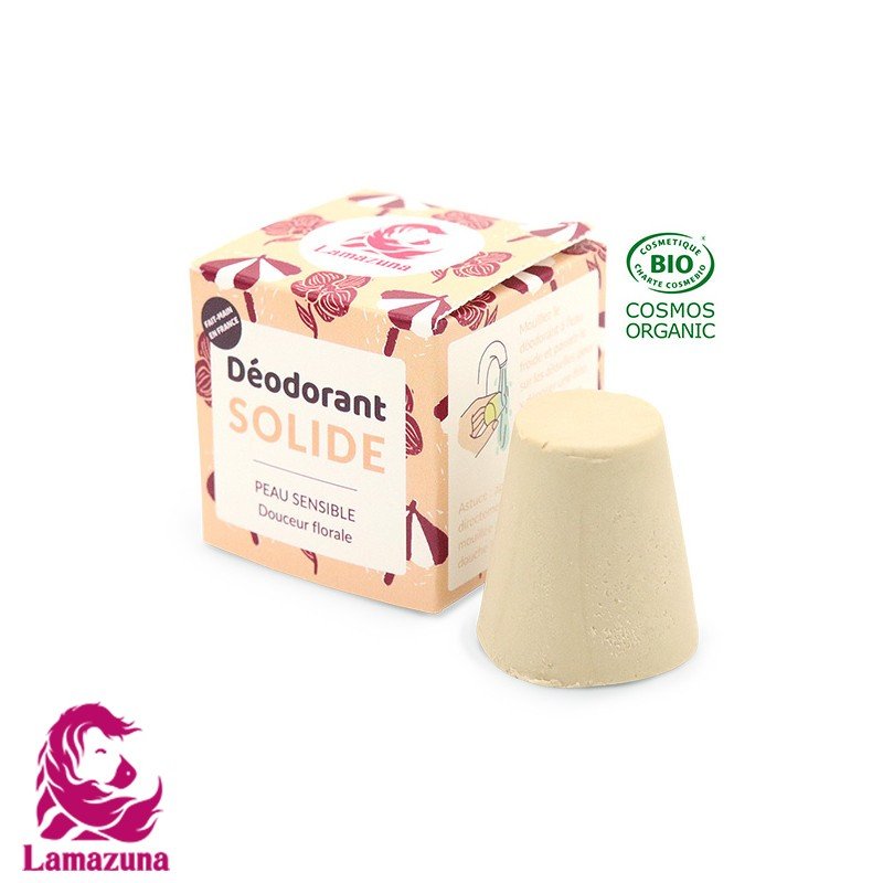 Déodorant solide Lamazuna peau sensible douceur florale 30ml - Benedetti