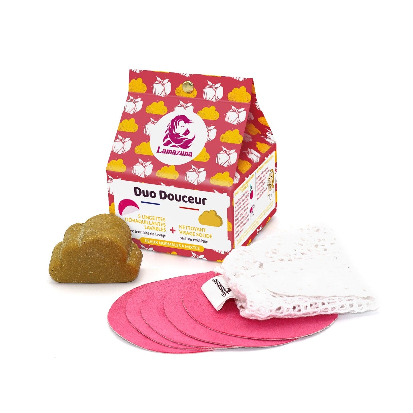 Duo Douceur, Nettoyant Visage peau normale et lignettes Lamazuna - Benedetti