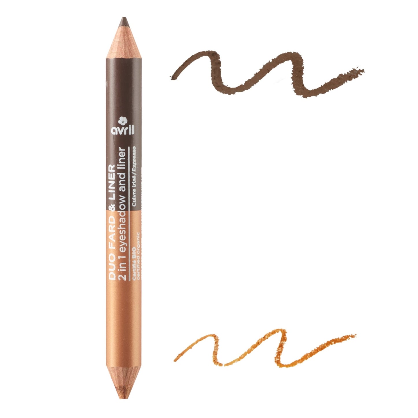 Duo fard & liner cuivre irisé / Expresso bio Avril - Benedetti
