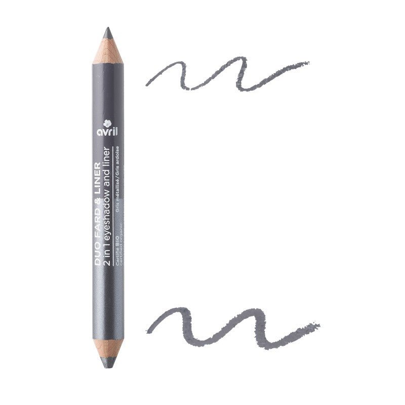 Duo fard & liner Gris métallisé/ Gris ardoise bio Avril - Benedetti