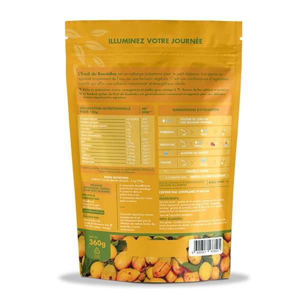 Éveil du Bouddha Mangue Baobab ISWARI 360g - Benedetti