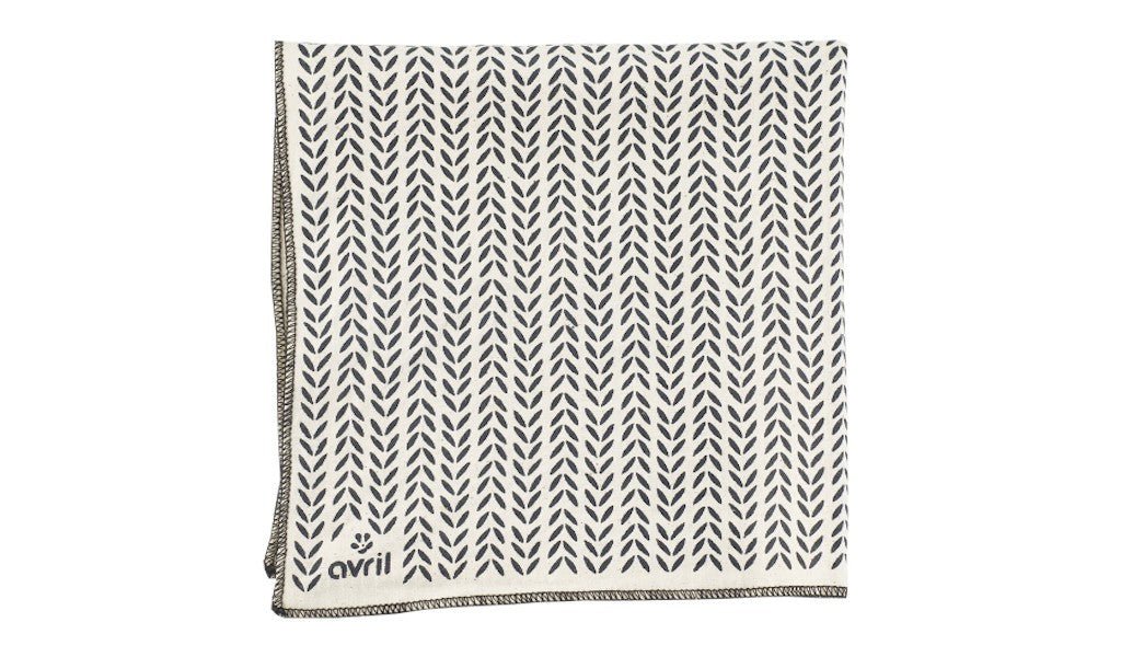 Furoshiki en coton bio imprimé Feuillage 32x32cm Avril - Benedetti