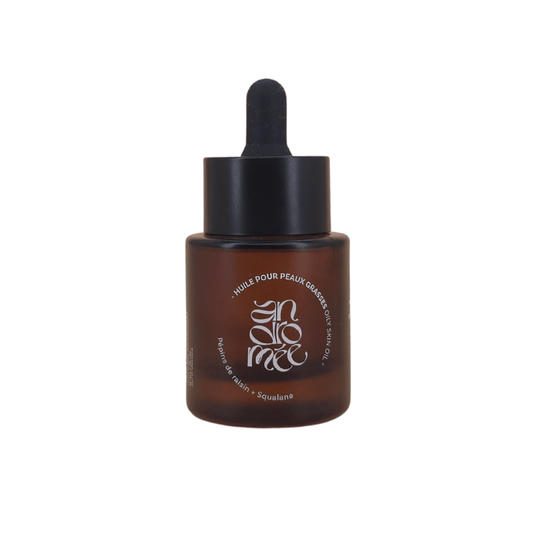 Huile pour peaux grasses - Pépins de raisin + Squalane - 30ml Andromée - Benedetti