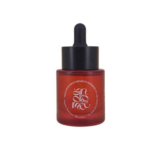 Huile pour peaux sèches et sensibles - Prune + Bakuchiol - 30ml Andromée - Benedetti