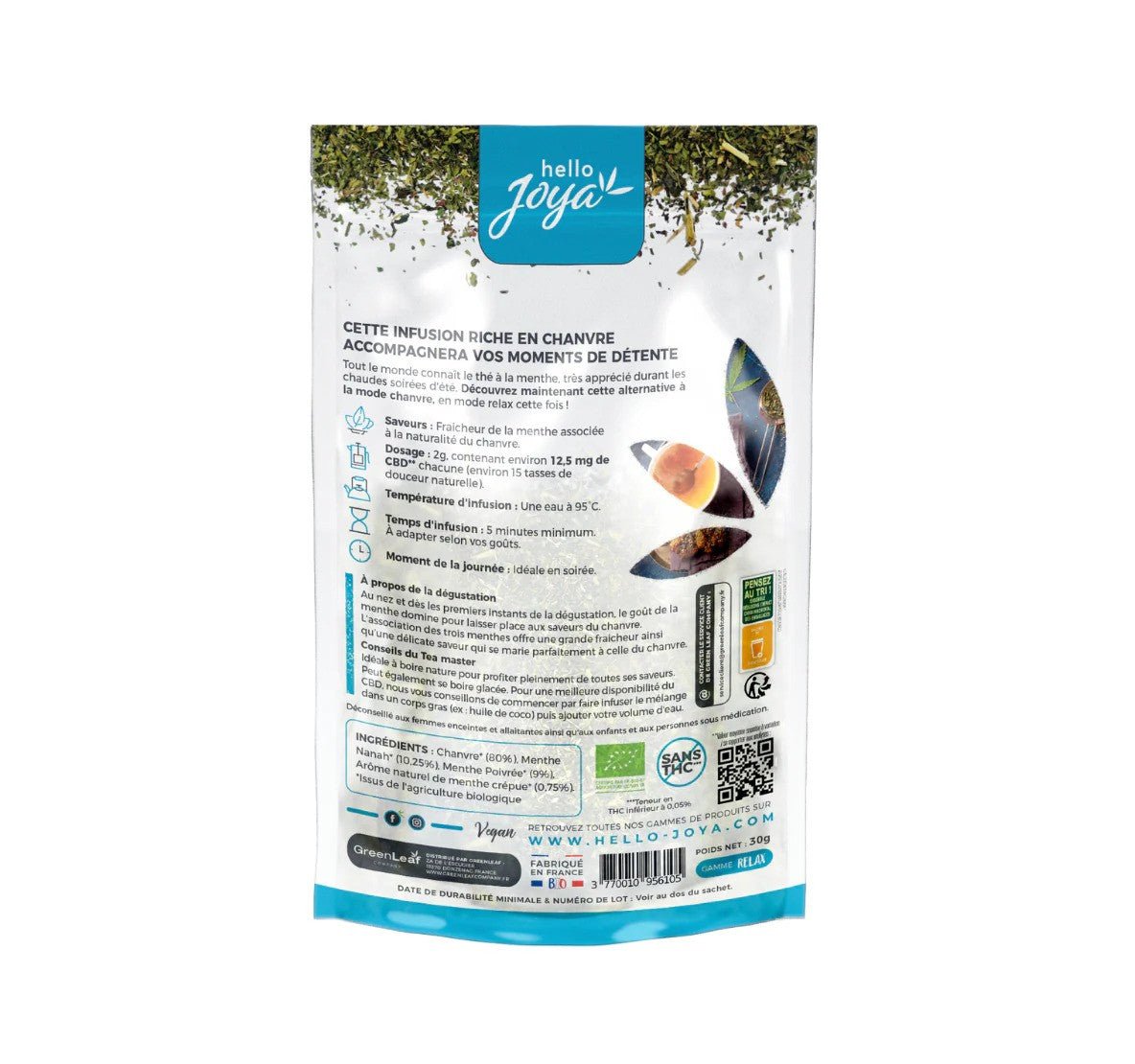 Infusion BIO CBD Après repas 30g Hello Joya - Benedetti