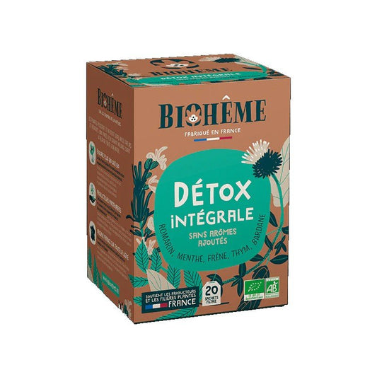 Infusions Détox Intégrale Bio 20 sachets 100% végétal Biohème - Benedetti