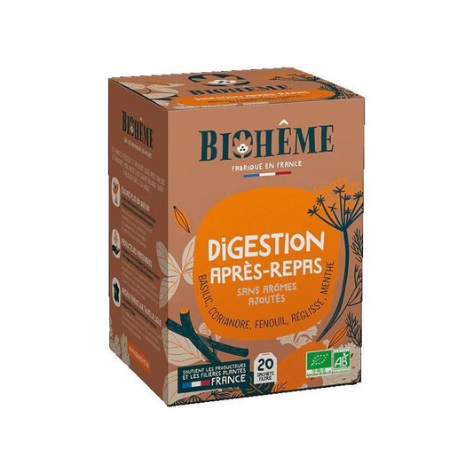 Infusions Digestion Après - repas Bio 20 sachets 100% végétal Biohème - Benedetti