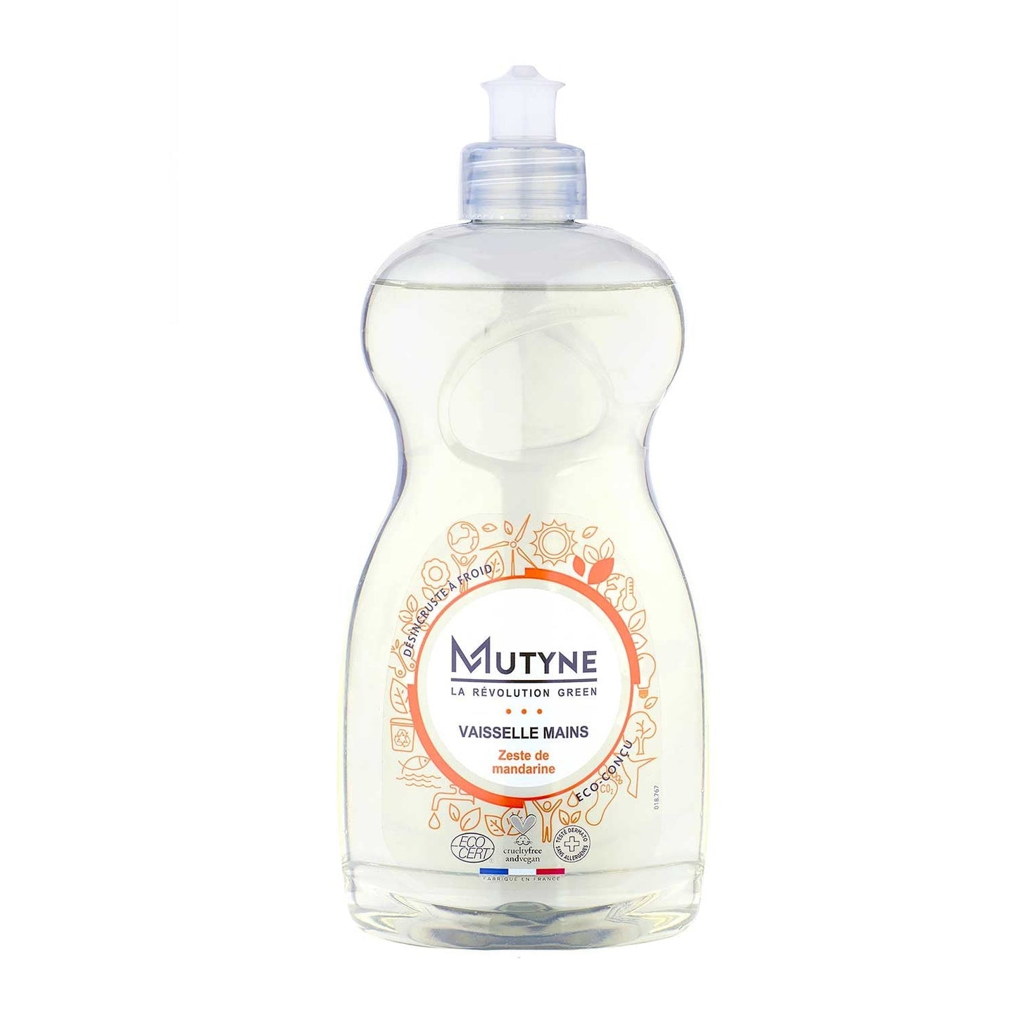 Liquide vaisselle Mains Zeste de Mandarine Mutyne 500ml - Benedetti