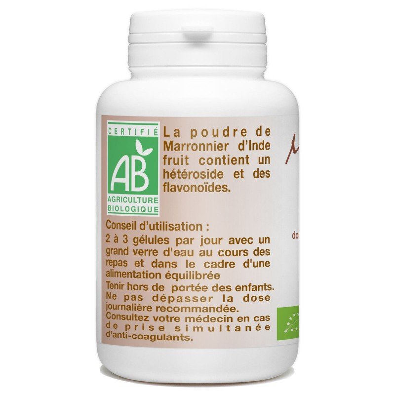 Marron d'Inde Bio dosé à 250mg 200 gélules végétales Gph Diffusion - Benedetti