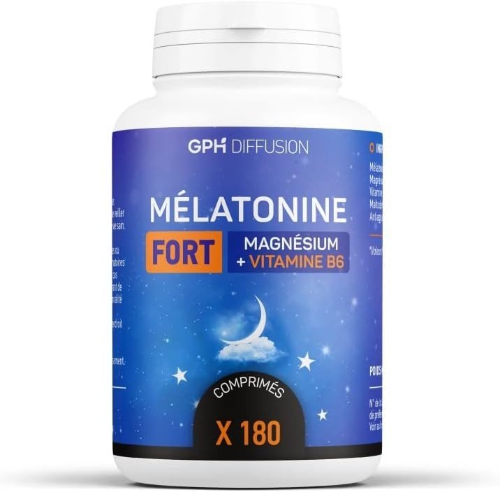 Mélatonine Fort magnésium et vitamine B6 180 comprimés Gph Diffusion - Benedetti