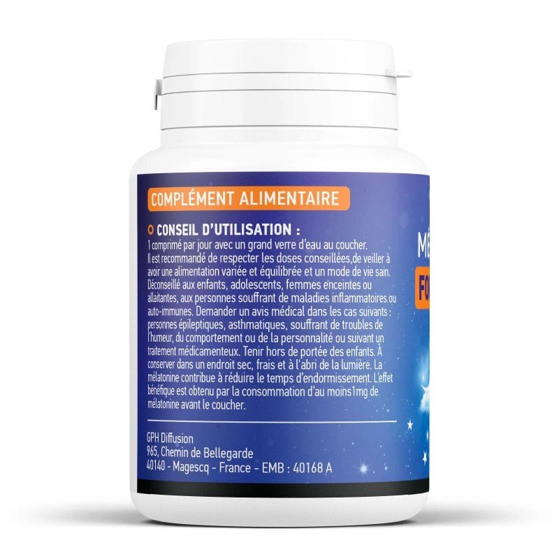 Mélatonine Fort magnésium et vitamine B6 60 comprimés Gph Diffusion - Benedetti