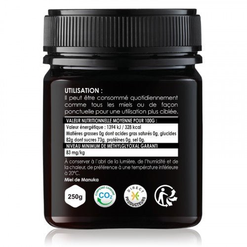 Miel de MANUKA IAA5+ Comptoirs et Compagnie 250g - Benedetti