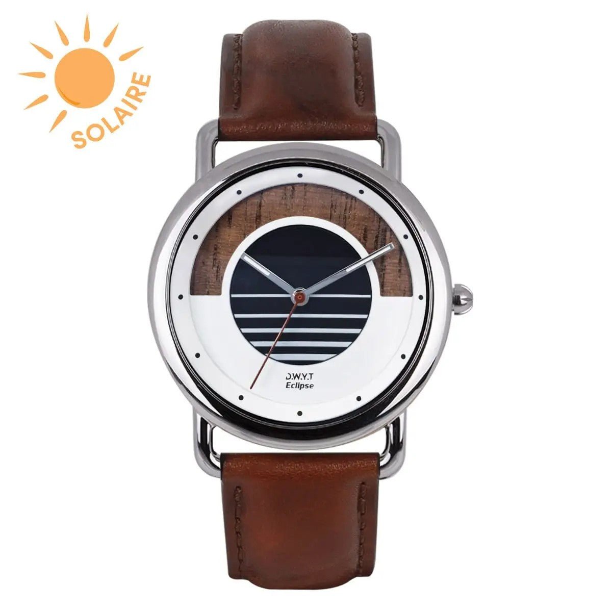 Montre Eclipse bracelet cuir Marron DWYT Swatch - Benedetti