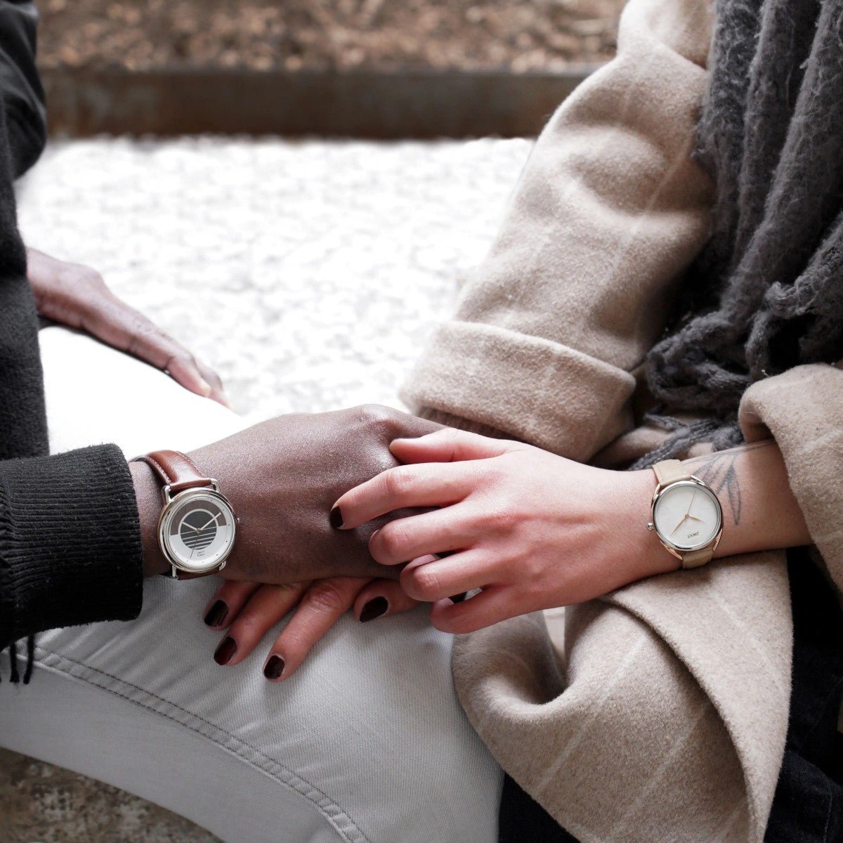 Montre Eclipse bracelet cuir Marron DWYT Swatch - Benedetti