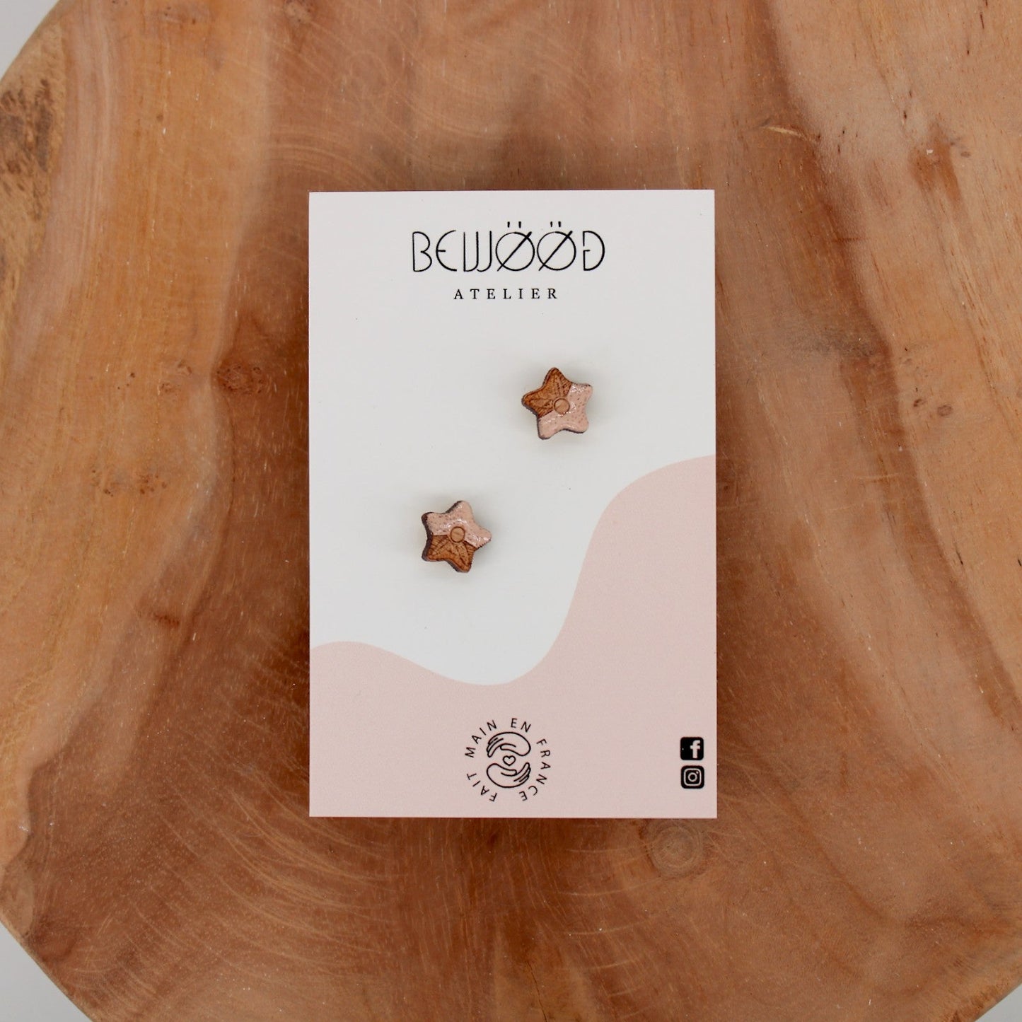 Puce d'oreille Etoile de Mer crème BEWOOD - Benedetti