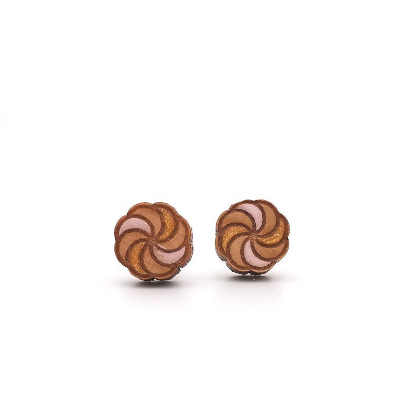 Puce d'oreille ROSY doré rose BEWOOD - Benedetti