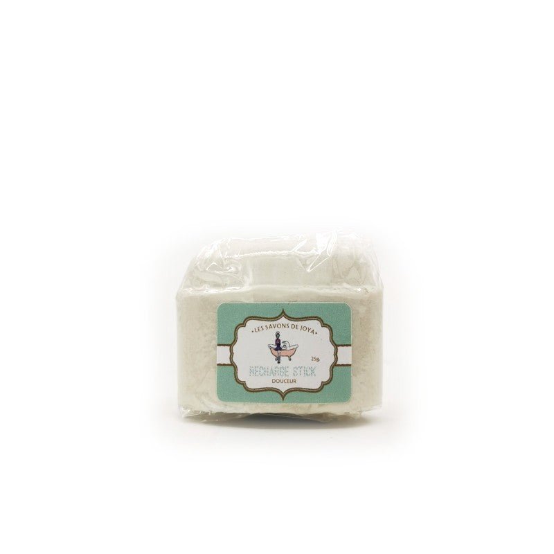 Recharge déodorant en stick format mini rechargeable douceur sans bicarbonate Les savons de Joya 25g - Benedetti