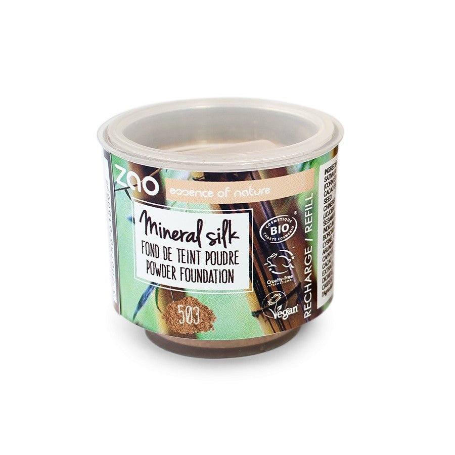 Recharge pour Mineral Silk Beige Orangé Matifiante 503 Zao Make Up 13,5g - Benedetti