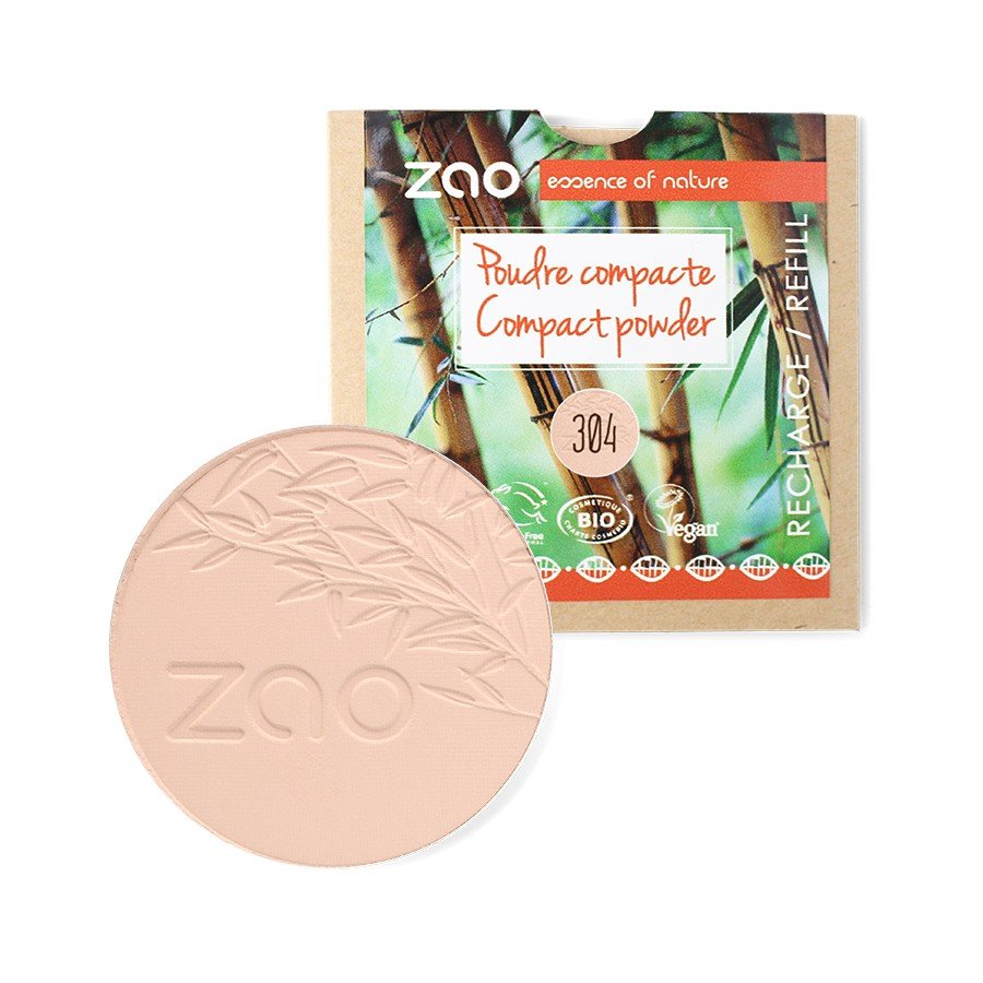 Recharge pour Poudre Compacte Cappuccino 304 Zao Make Up 9g - Benedetti