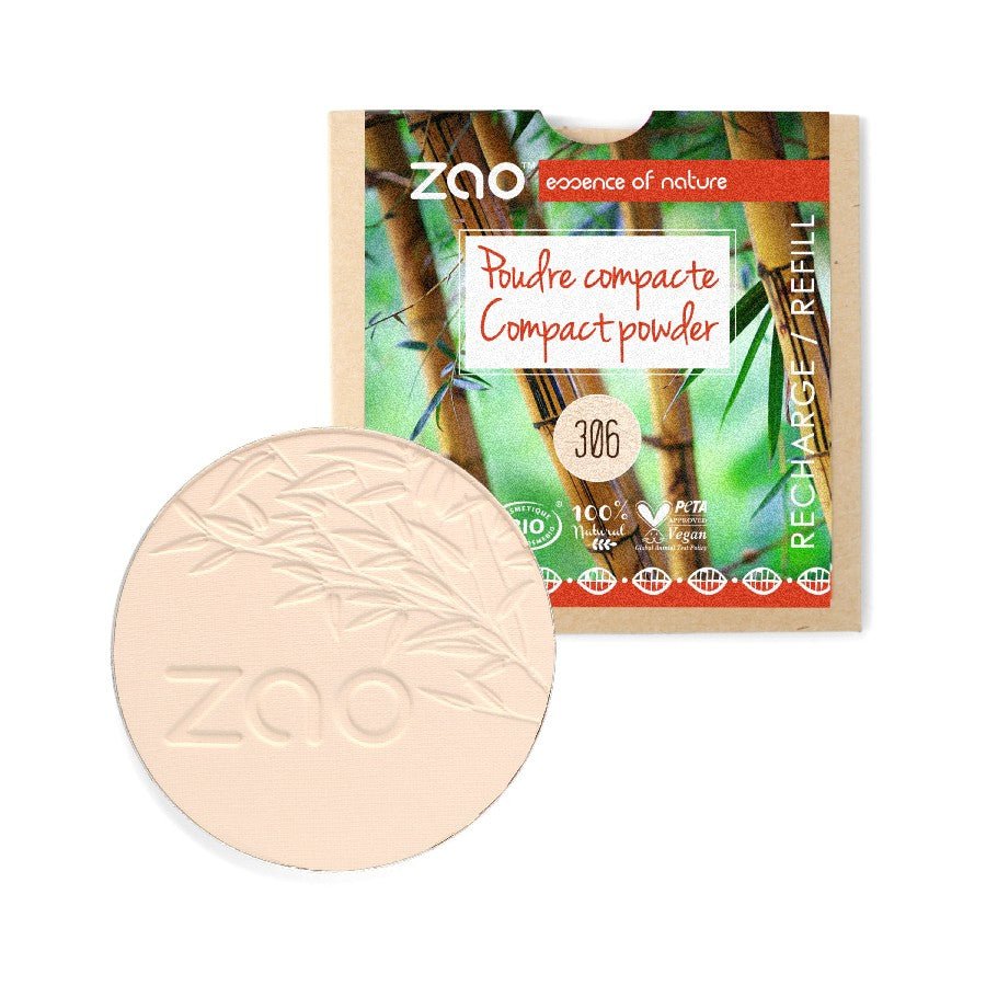 Recharge pour Poudre Compacte Porcelaine 306 Zao Make Up 9g - Benedetti