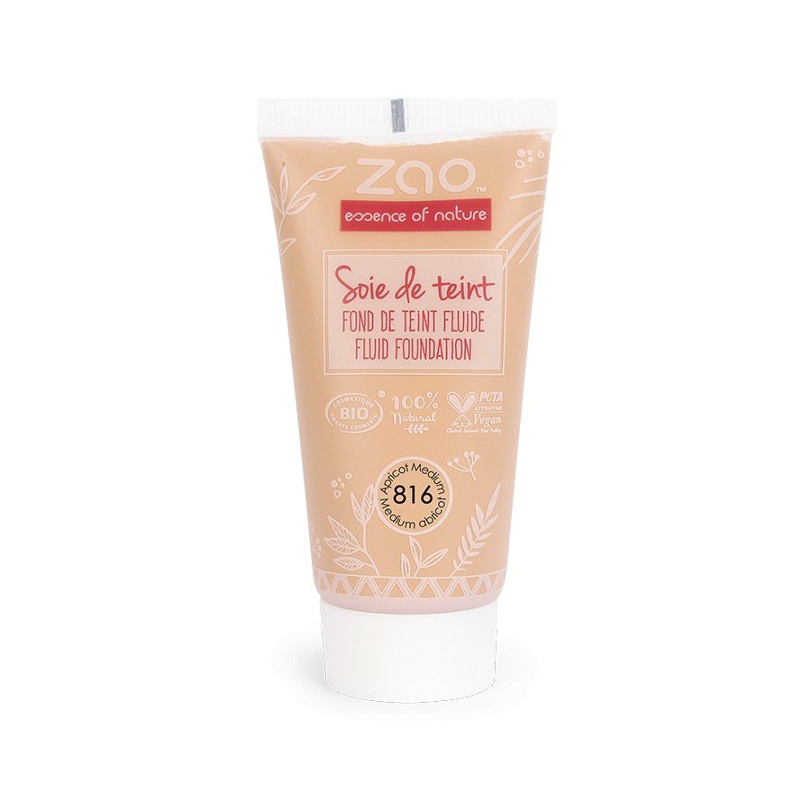 Recharge Soie de teint 816 Medium Abricot Zao Make Up 30ml - Benedetti