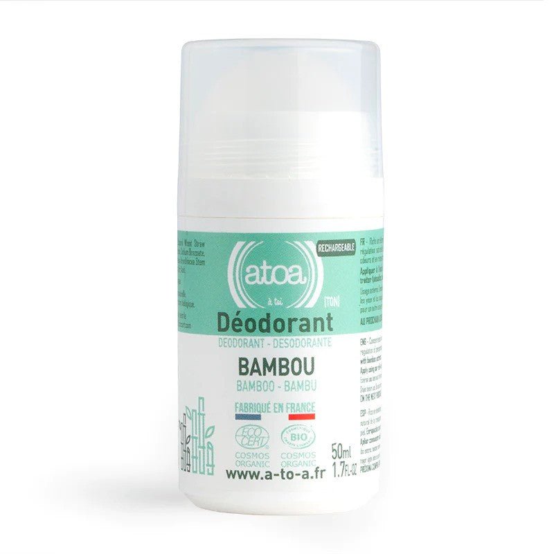 Roll on déodorant rechargeable Bambou bio ATOA 50ml - Benedetti
