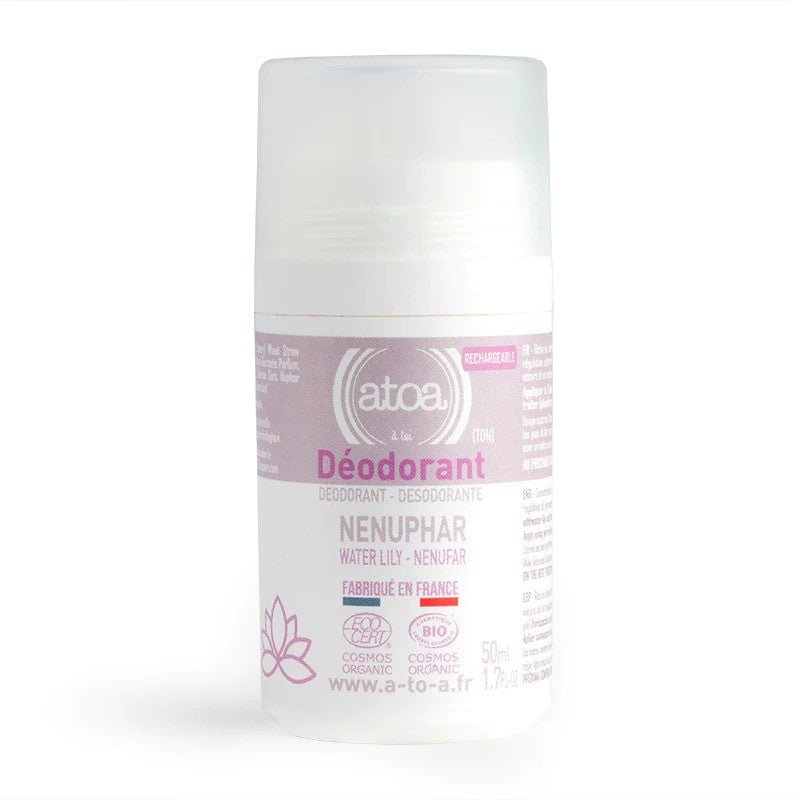 Roll on déodorant rechargeable Nenuphar bio ATOA 50ml - Benedetti