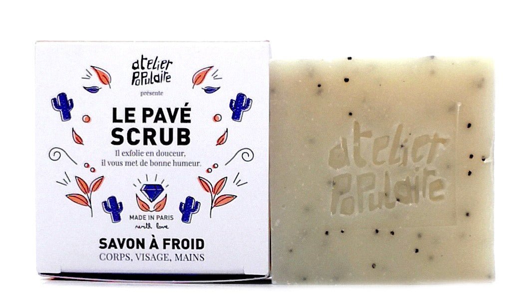 Savon à froid Atelier Populaire Pavé scrub 90g - Benedetti