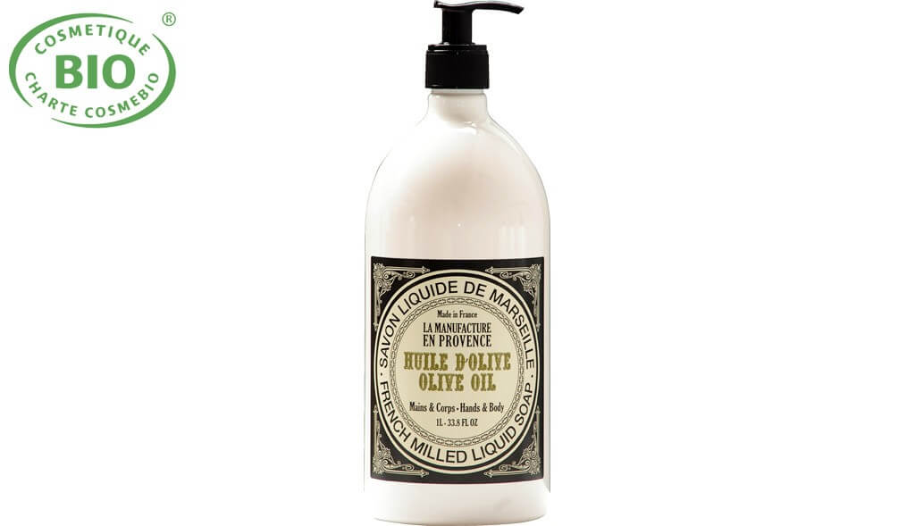 Savon liquide de Marseille à l'huile d'olive 1 litre la manufacture en Provence - Benedetti