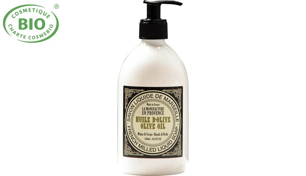 Savon liquide de Marseille à l'huile d'olive 500ml la manufacture en Provence - Benedetti