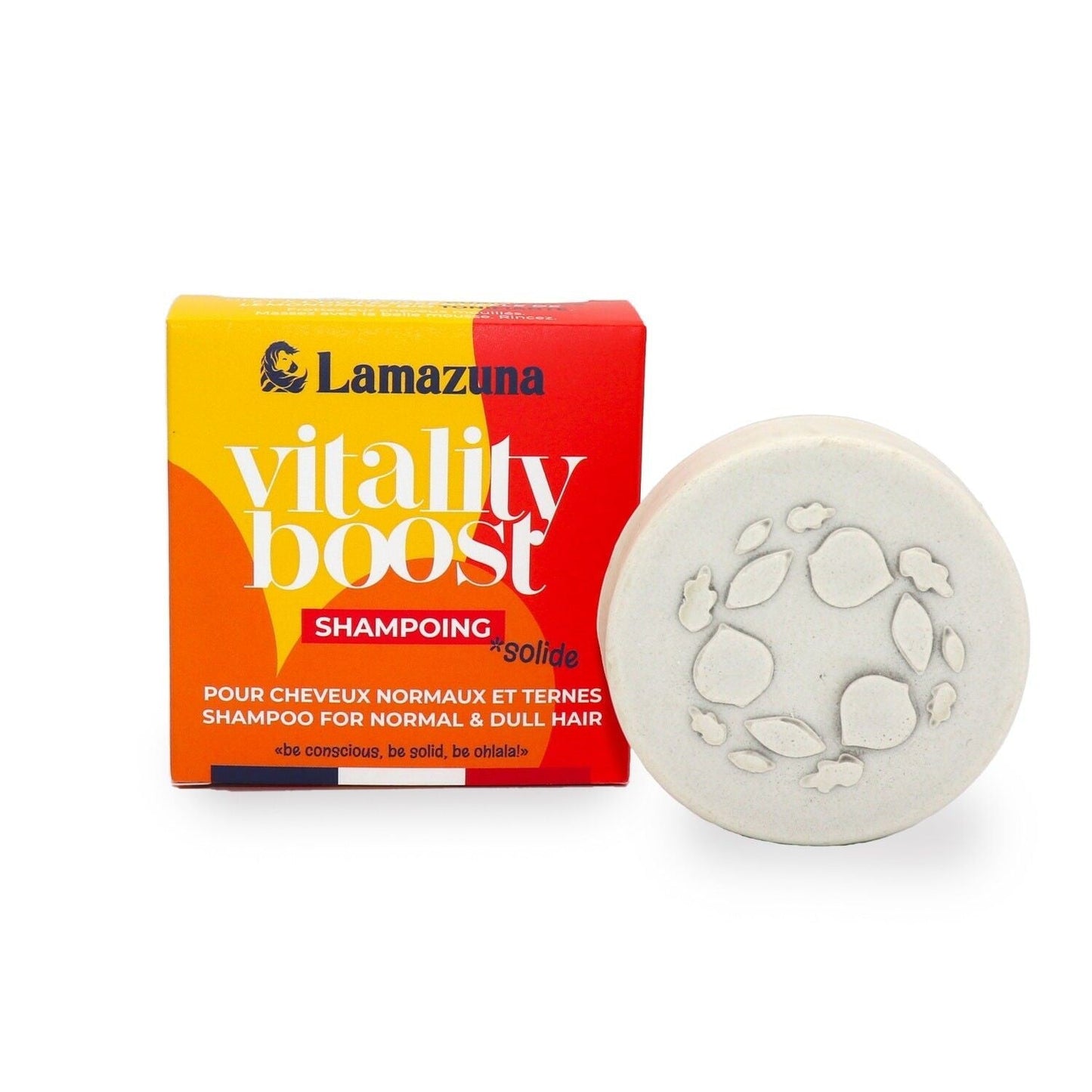 Shampoing solide Lamazuna cheveux normaux argile blanche et verte 70ml - Benedetti