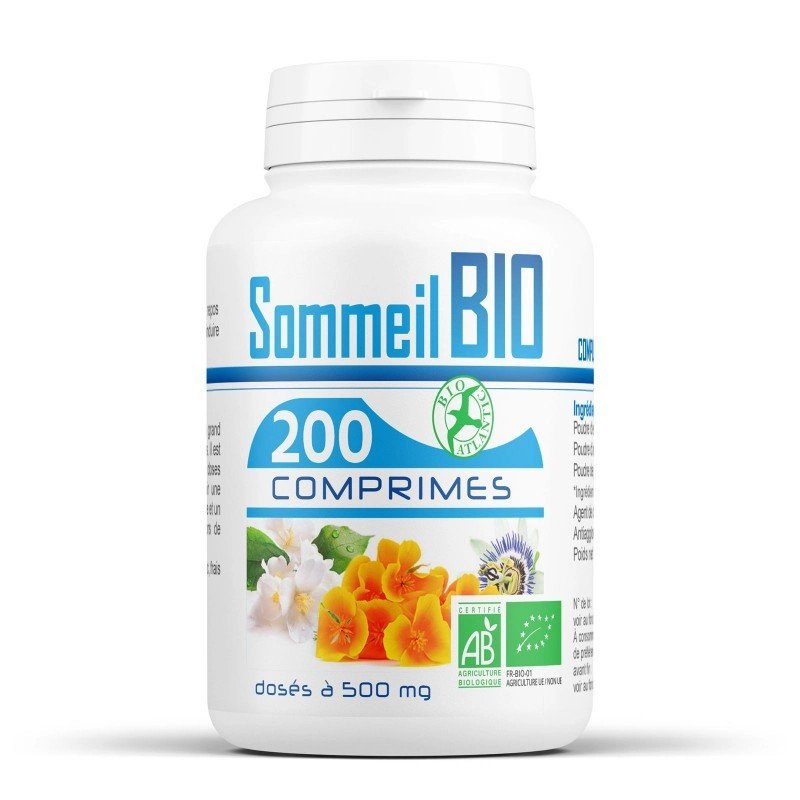 Sommeil, aubepine, passiflore, escholtzia 200 comprimés dosés à 500mg Gph Diffusion - Benedetti
