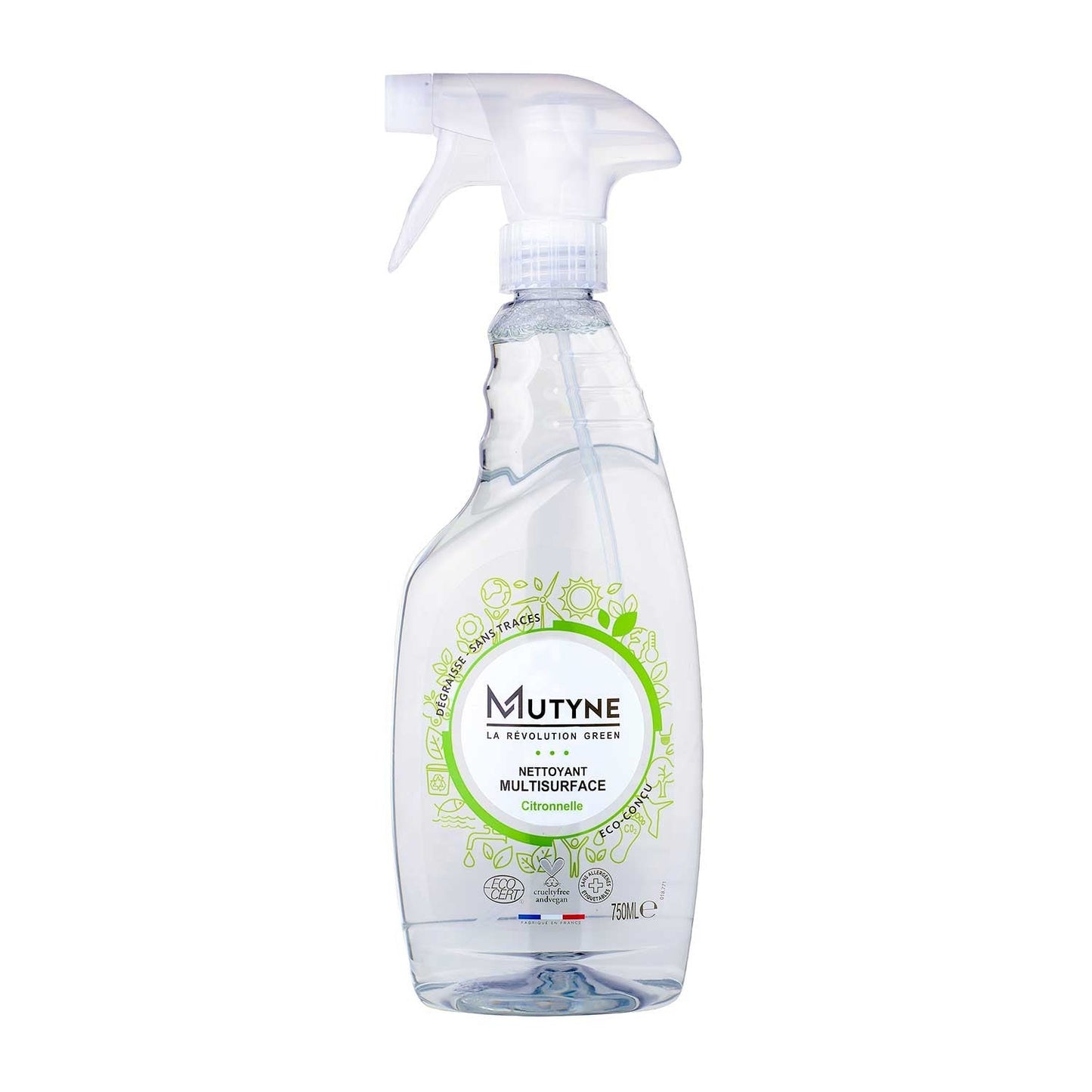 Spray Nettoyant multisurfaces Dégrassaint Citronnelle Mutyne 750ml - Benedetti