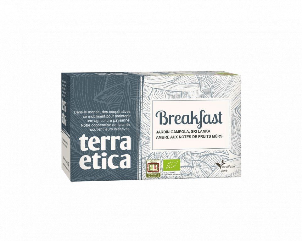 Thé Breakfast 20 sachets Bio et équitable Terra Etica 36g - Benedetti