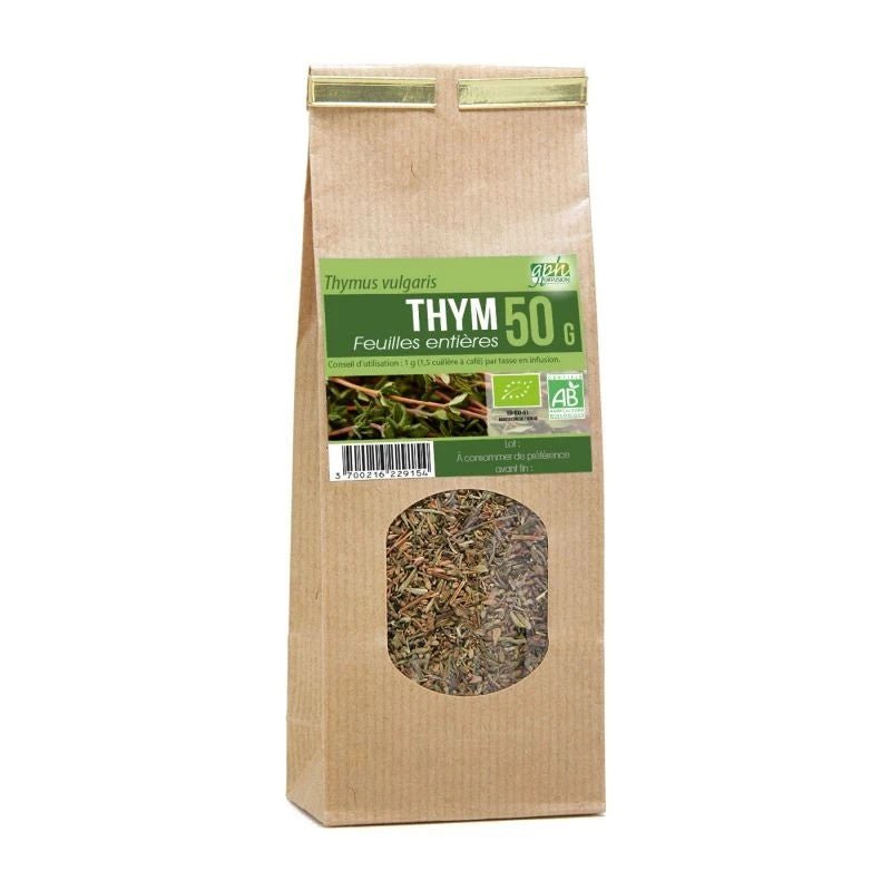 Tisane de Thym feuilles entières Bio Feuille 50g GHP Diffusion - Benedetti