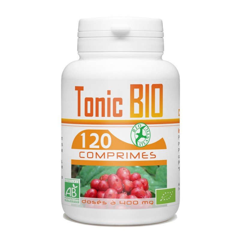 Tonic Bio d'echinacéa, ginkgo biloba et ginseng rouge 120 comprimés Bio atlantic - Benedetti