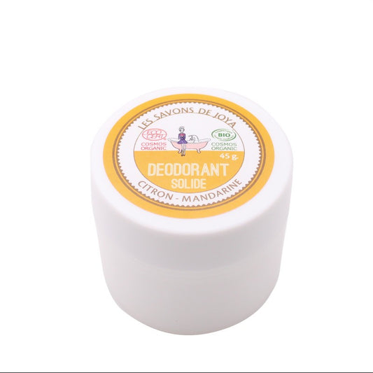 Déodorant solide Citron et Mandarine Les savons de Joya 45g