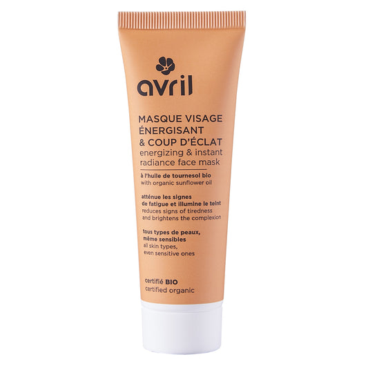 Masque visage énergissant et coup d'éclat bio Avril 50ml